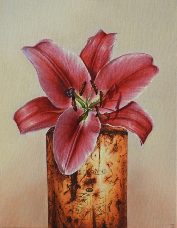 "Lily with Oil Filter" Oil on canvas 40 x 30 cm